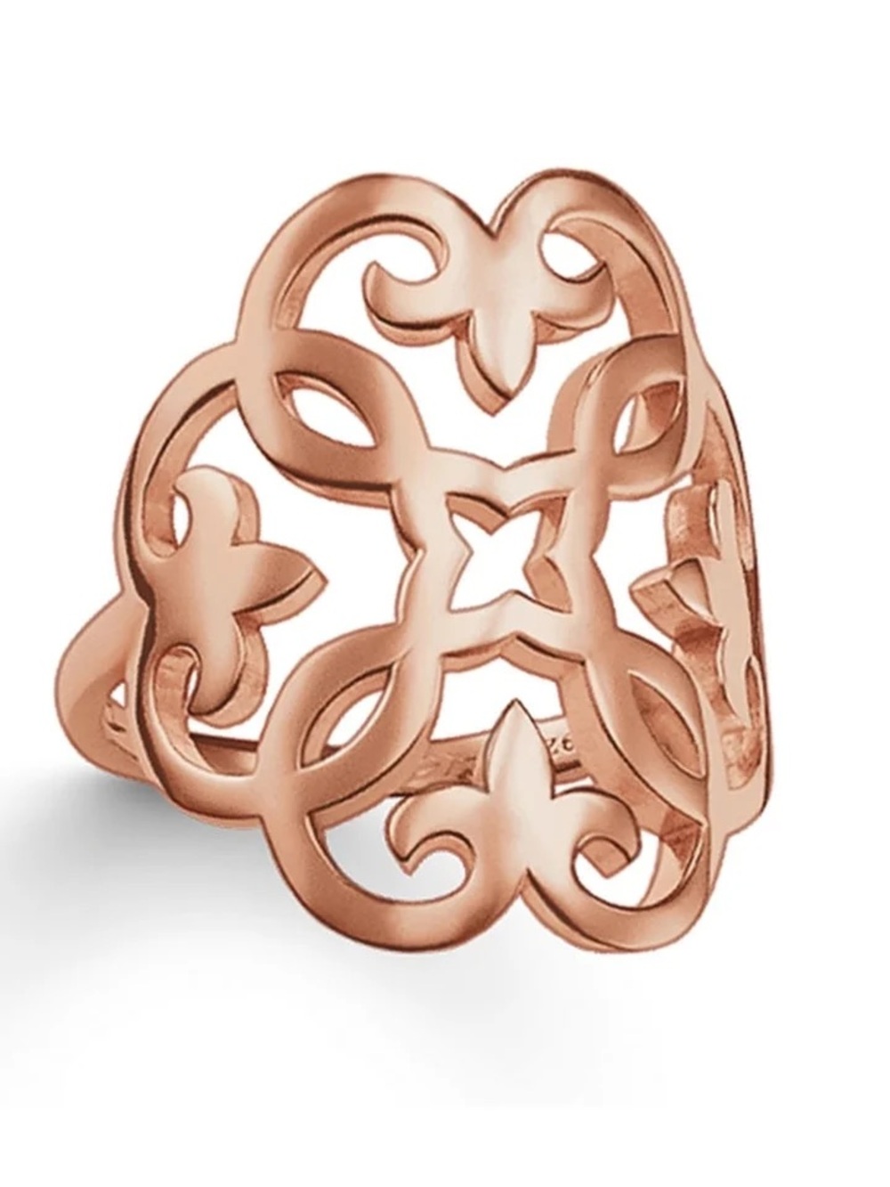 Thomas Sabo Glam & Soul Rose Gold-Plated Ornate Ring - size 5